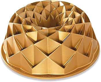 Nordic Ware Jubilee Bundt Pan, 10 Cup, Gold by Nordic Ware - American Made