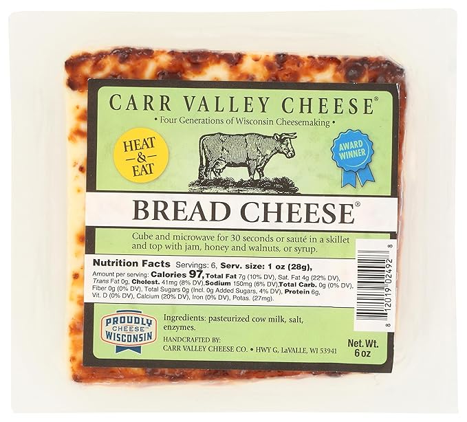 Carr Valley Bread Cheese 6 oz by Carr Valley Cheese - American Made