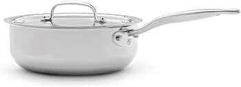 Heritage Steel 5-Ply Stainless Steel 3-Quart Saucier by Heritage Steel - American Made