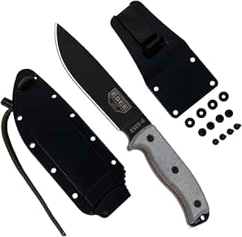 ESEE 6P Fixed Blade Knife Black Blade Black Sheath by ESEE Knives - American Made