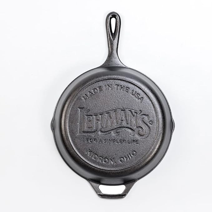 Lodge Lehmans Exclusive Logo Pre Seasoned Cast Iron Cooking Skillet 10.25 inch by Lehman's - American Made