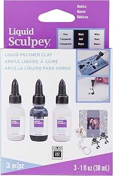 Liquid Sculpey Polymer Clay Basics Set 3-Pack by Polyform Products - American Made