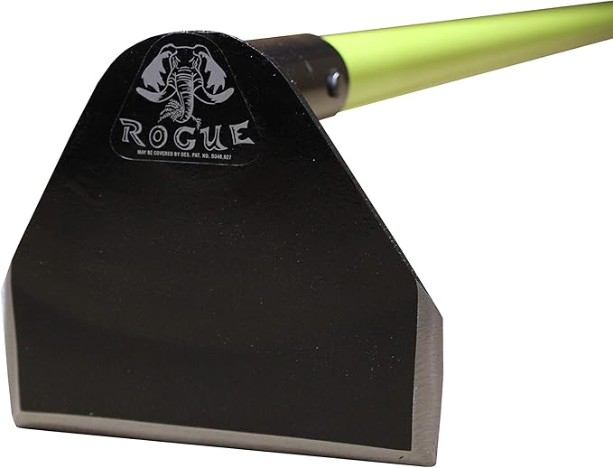 Prohoe Rogue Flat Head Garden Hoe 5-Inch Head 60-Inch Fiberglass Handle by Prohoe - American Made