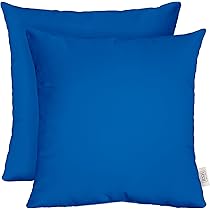 RSH Decor Sunbrella Square Throw Pillows Set of 2 20x20 Canvas Pacific Blue by RSH Decor - American Made