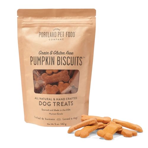 Portland Pet Food Pumpkin Dog Treats - Healthy, Grain-Free Biscuits, 5 oz by Portland Pet Food Company - American Made