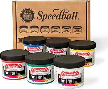 Speedball Fabric Screen Printing Ink Starter Set 6-Colors by Speedball - American Made