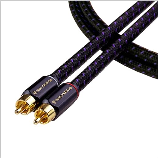 Tributaries Series 6 RCA Interconnect Stereo Pair 2 Meter by Tributaries - American Made
