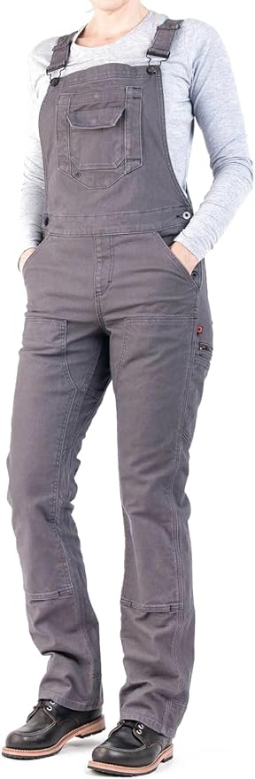 Dovetail Workwear Freshley Overalls for Women 13 Pockets Grey Canvas by Dovetail Workwear - American Made