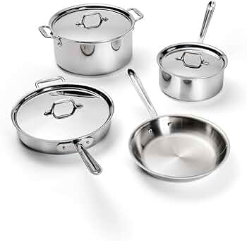All-Clad D3 7-Piece Stainless Steel Cookware Set