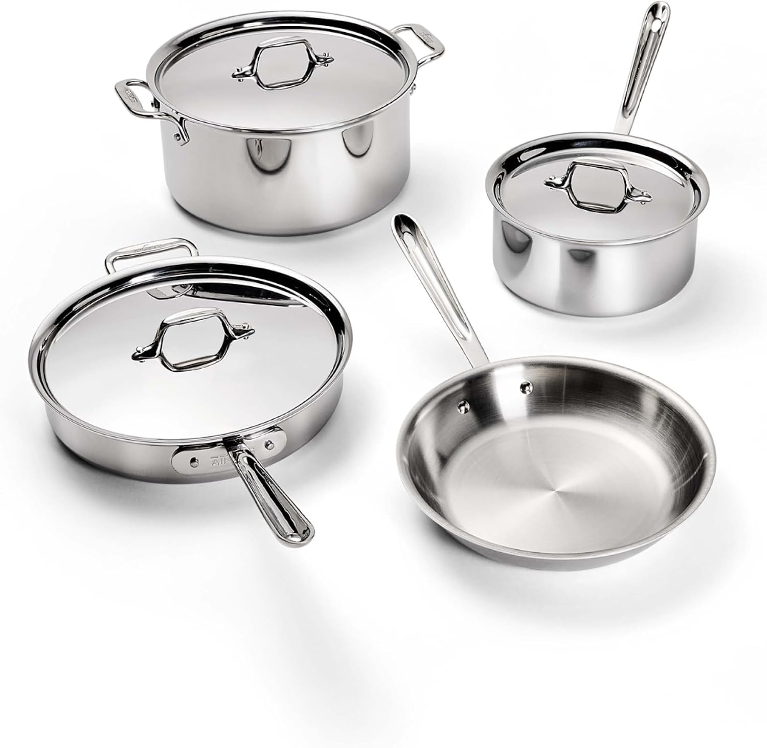 All-Clad D3 Stainless Steel 7-Piece Cookware Set by All-Clad - American Made