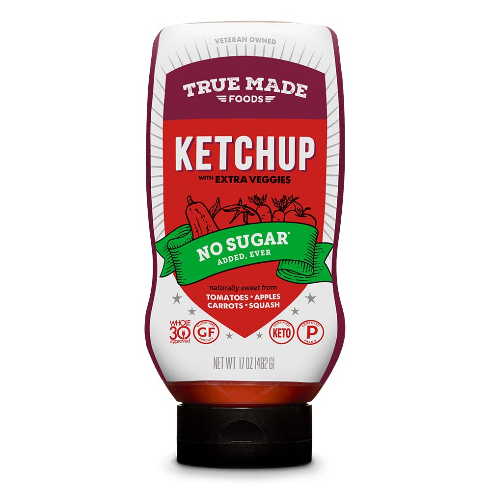 True Made Foods Vegetable Ketchup Made in USA Less Sugar by True Made Foods - American Made