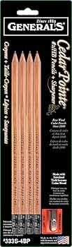 General Pencil Cedar Pointe Graphite Pencils with Sharpener by General Pencil - American Made