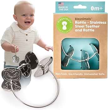 Kleynimals Stainless Steel Teether and Rattle by Kleynimals - American Made