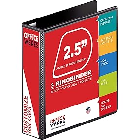 Naked Binder Recycled 3-Ring Binder 3-Inch Round Ring Natural by Naked Binder - American Made