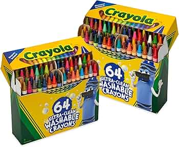 Crayola Washable Crayons 64-Count, 2-Box Set by Crayola - American Made