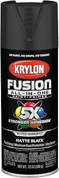Krylon Fusion All-In-One Spray Paint Black 12 oz by Krylon - American Made