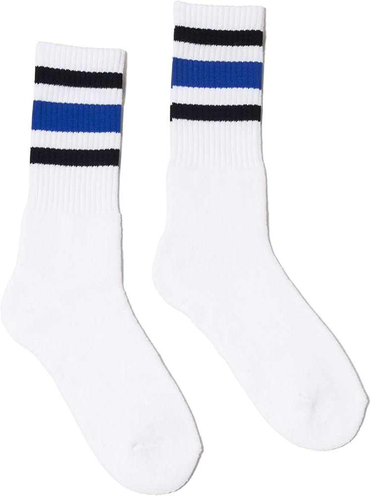 SOCCO Womens Striped Crew Socks Made in USA by SOCCO - American Made