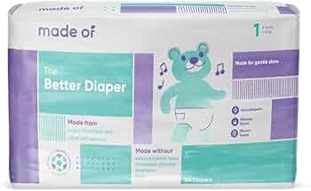 MADE OF Better Baby Diapers Hypoallergenic Size 1 176-Count by MADE OF - American Made