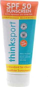 Thinksport Kids Safe SPF 50+ Sunscreen — Mineral, Fragrance-Free by Thinksport - American Made