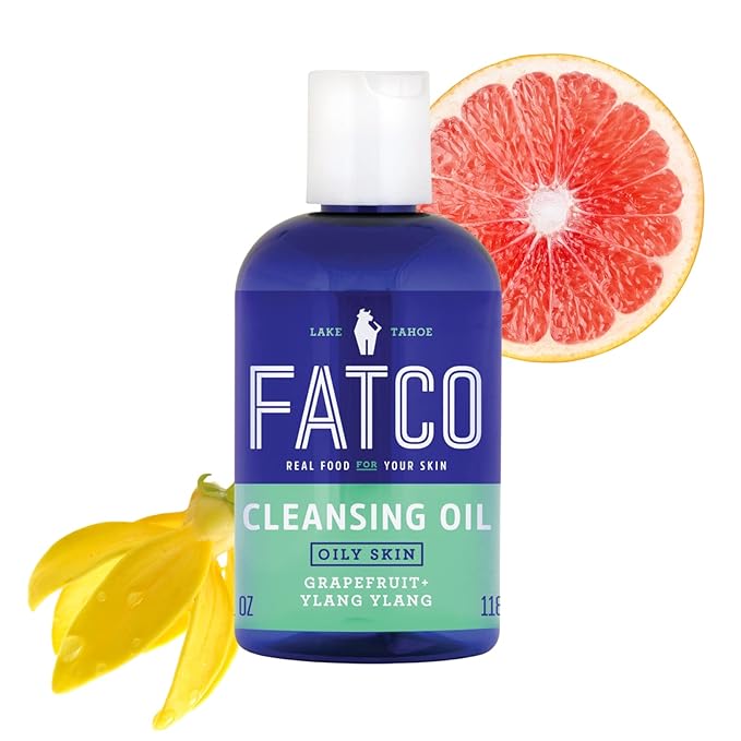 FATCO Facial Cleansing Oil Face Wash for Oily Skin Grapefruit Ylang Ylang by Fatco Skin Care - American Made