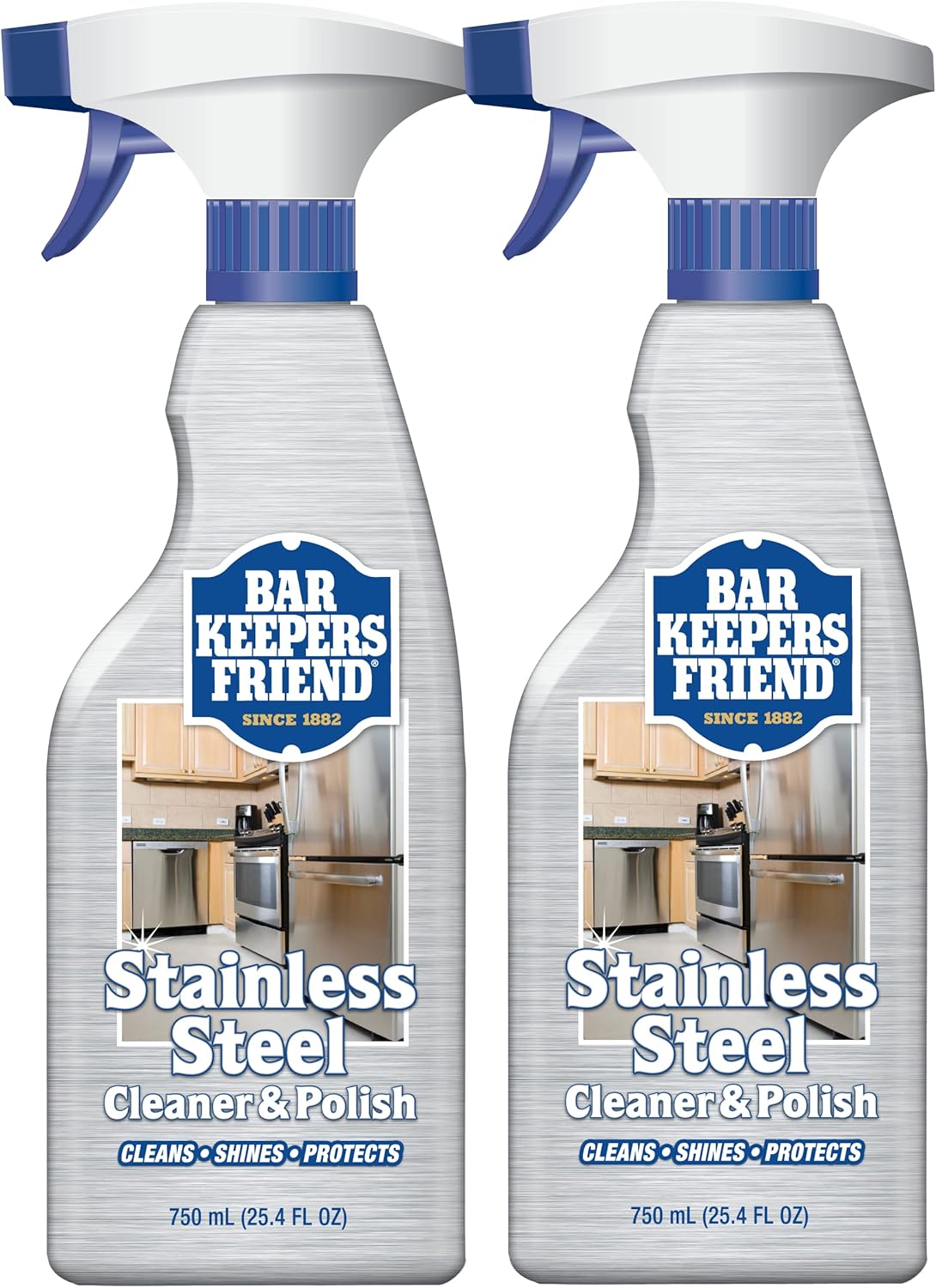 Bar Keepers Friend Stainless Steel Cleaner and Polish Spray 2x25.4 oz by Bar Keepers Friend - American Made
