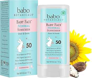 Babo Botanicals Baby Face Mineral Sunscreen Stick SPF 50 by Babo Botanicals - American Made