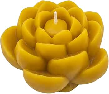 Sunbeam Candles 100% Pure Beeswax Lotus Candle Made in USA by Sunbeam Candles - American Made