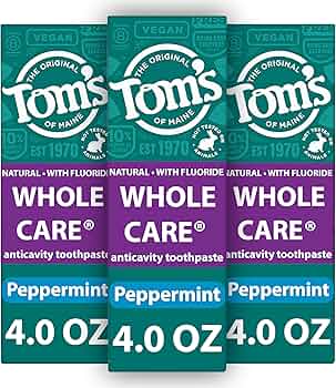 Tom's of Maine Whole Care Natural Toothpaste Peppermint 3-Pack by Tom's of Maine - American Made