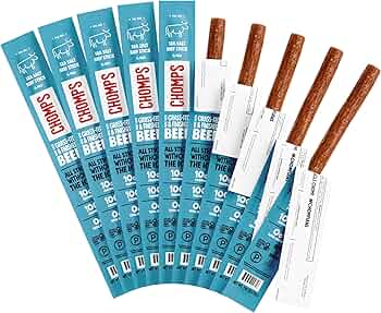 Chomps Sea Salt Beef Jerky Sticks 10-Pack by Chomps - American Made