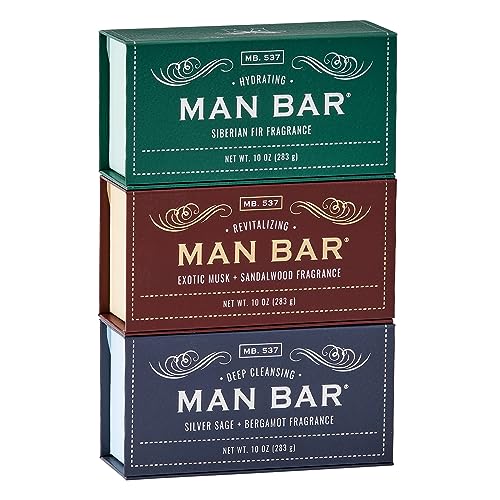 San Francisco Soap Company Man Bar 3-Piece Gift Set - No Harmful Chemicals - Good for all Skin Types by San Francisco Soap Company - American Made