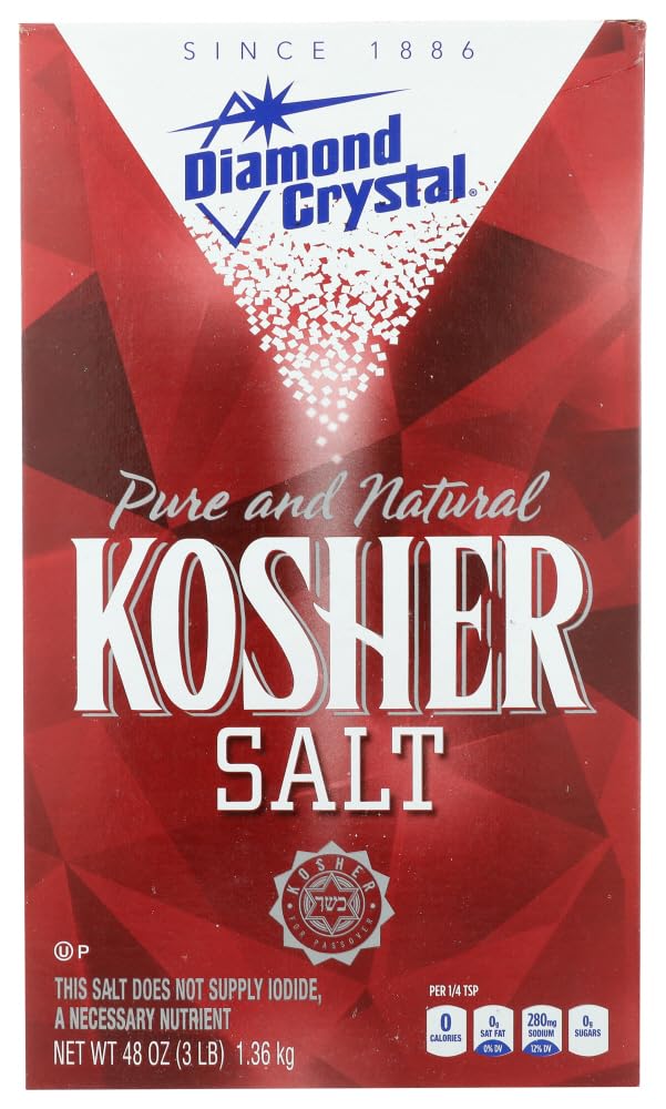 Diamond Crystal Kosher Salt 3 lbs Pack of 2 by Diamond Crystal - American Made