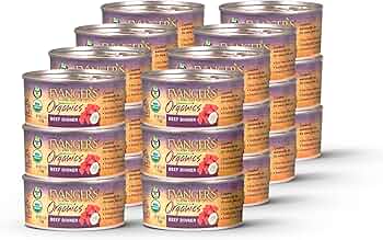 Evanger's Organics Beef Dinner for Cats, 5.5oz, 24-Pack by Evanger's - American Made