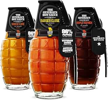 The General's Hot Sauce 3-Bottle Gift Set Variety Pack by The General's Hot Sauce - American Made