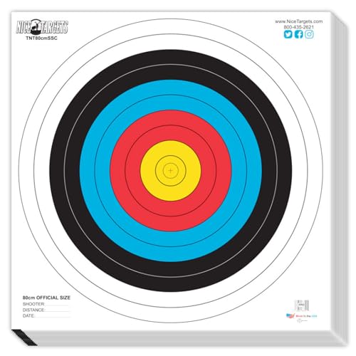 NiceTargets 80CM School Spot Archery Target, Shooting Targets for Bow Archery, Plastic All Weather Target for by NiceTargets - American Made