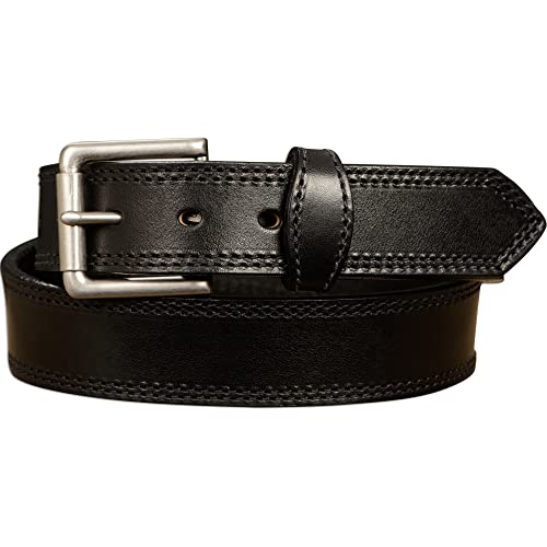 Bullhide Belts Mens Leather Belt 1.5 in Black 36 in by BullhideBelts.com - American Made