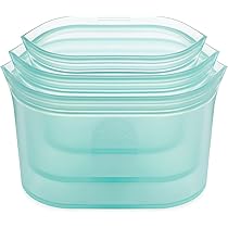 Zip Top Reusable Silicone Dish Set of 3 — Teal by Zip Top - American Made