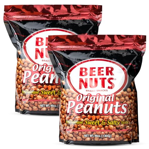 BEER NUTS Original Redskin Peanuts, Sweet & Salty Bar Nuts (46oz, 2pk) by BEER NUTS - American Made