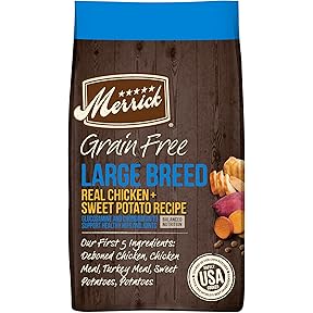 Merrick Grain Free Large Breed Dry Dog Food Real Chicken and Sweet Potato 10lb by Merrick - American Made