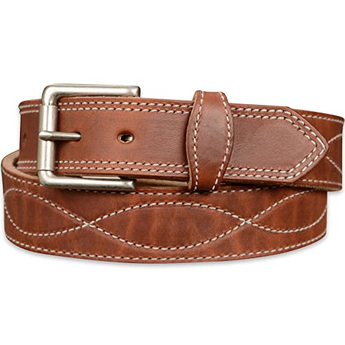 Bullhide Belts Mens Leather Belt 1.5 in Tan 36 in by BullhideBelts.com - American Made