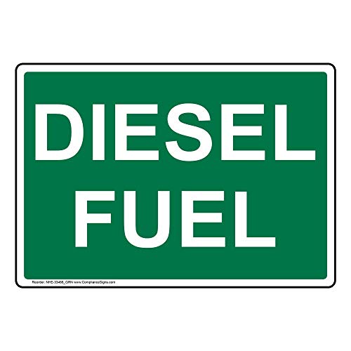ComplianceSigns.com Diesel Fuel Label Decal, 7 x 5 inch Flexible Vinyl with Adhesive Backing for Fuel, Indoor by ComplianceSigns.com - American Made