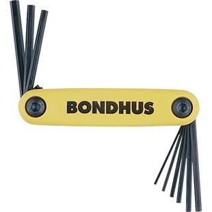 Bondhus 9-Piece Fold-Up Hex Key Set Inch by Bondhus - American Made