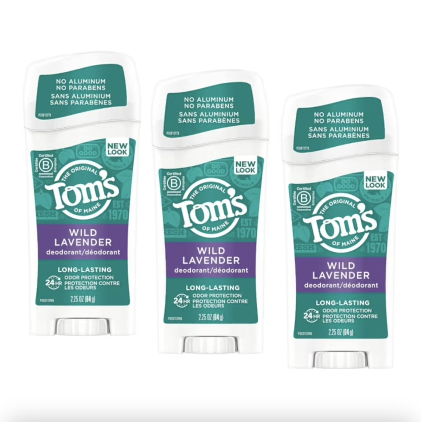 Tom's of Maine Long-Lasting Aluminum-Free Deodorant for Women, Wild Lavender, 3-Pack by Tom's of Maine - American Made