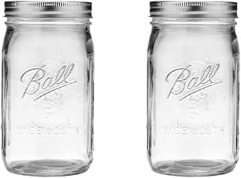 Ball Wide Mouth Glass Mason Jars 32oz 2-Pack with Lids by Ball - American Made