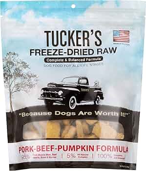 Tucker's Raw Freeze Dried Dog Food Pork Beef Pumpkin 14oz by Tucker's - American Made