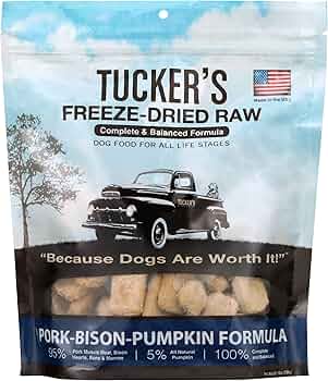 Tucker's Raw Freeze Dried Dog Food Pork Bison Pumpkin 14oz by Tucker's - American Made