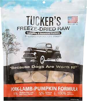 Tucker's Raw Freeze Dried Dog Food Pork Lamb Pumpkin 14oz by Tucker's - American Made