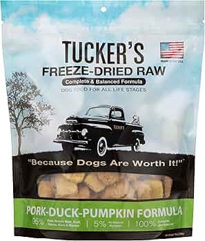 Tucker's Raw Freeze Dried Dog Food Pork Duck Pumpkin 14oz by Tucker's - American Made