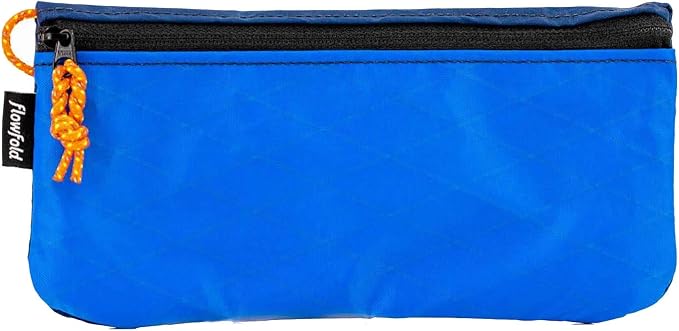 Flowfold Creator Recycled Material Zipper Wallets for Women Navy and Orange by Flowfold - American Made