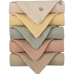 Under the Nile Organic Cotton Burp Cloths 4-Pack with Terry Wipes by Under the Nile - American Made