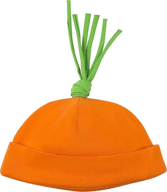 Under the Nile Organic Cotton Carrot Baby Beanie Size 0-3m by Under the Nile - American Made